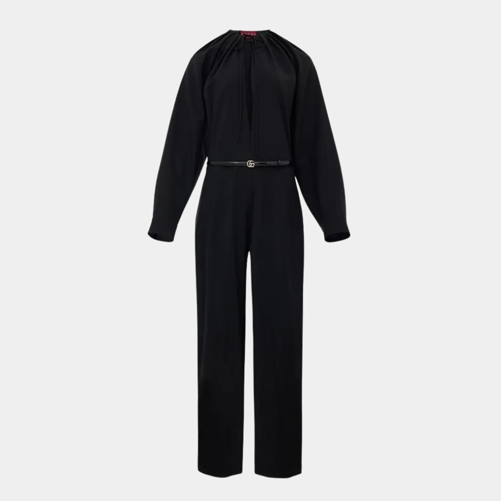 Gucci Black Tracksuit Dress with Gucci Belt-M Size
