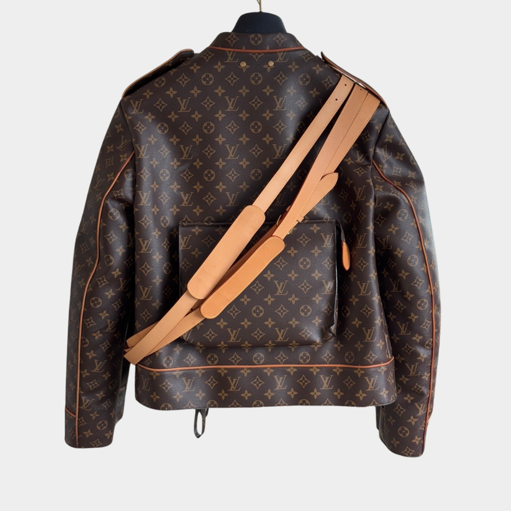 Louis Vuitton Monogram Leather Jacket with Utility Pockets
