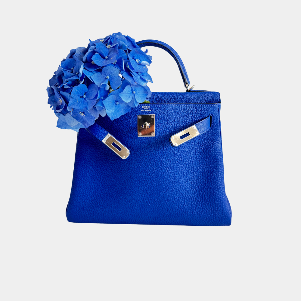(Reserved for Client) Hermès Kelly 28 Rare Blue Royal Togo Phw U stamp 2022
