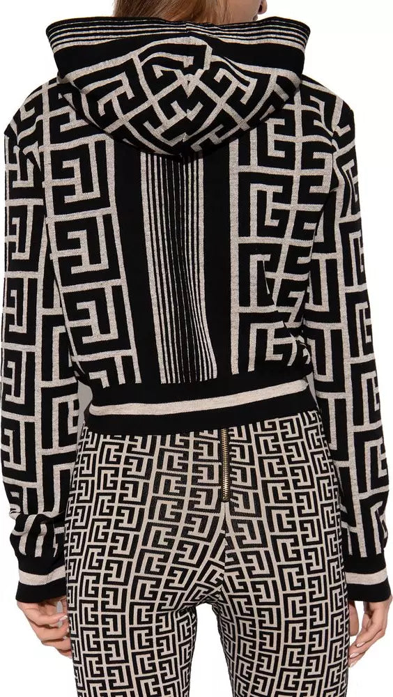 Balmain Black Merino Wool Sweater