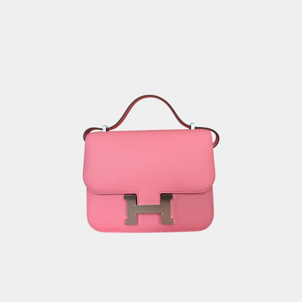 Hermès Constance Mini Rare Rose Confetti (1Q) Epsom with Palladium Hardware